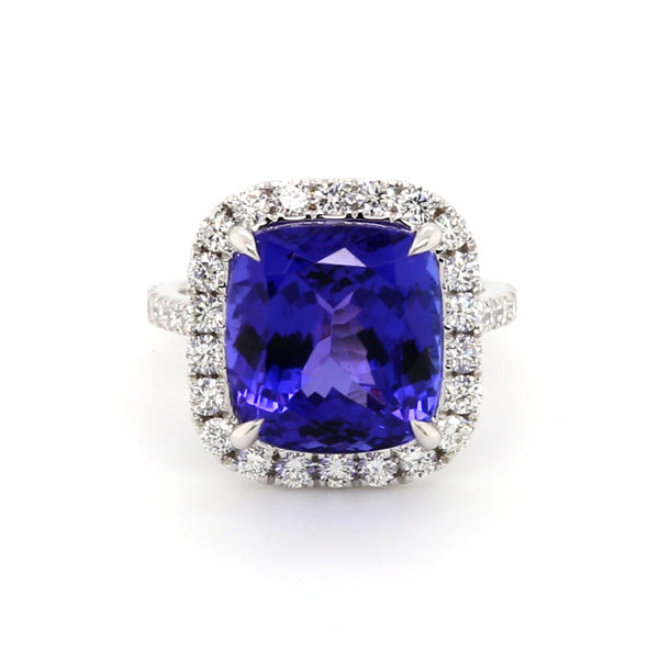 Tanzanite Diamond Ring in 18K Gold - SOLD