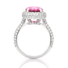 Tourmaline Diamond Ring in 18K White Gold